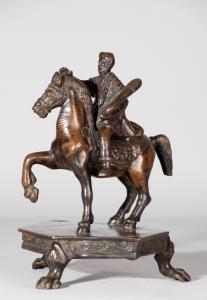 Niccolò Roccatagliata (Genova 1590 - Venezia 1636), Marco Aurelio, bronzo a patina scura